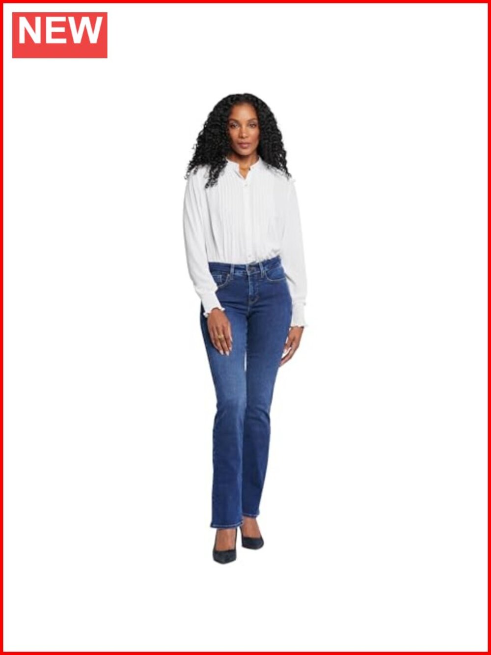 NYDJ Barbara Bootcut Jeans Lift Tuck Mid Rise Stretch Denim